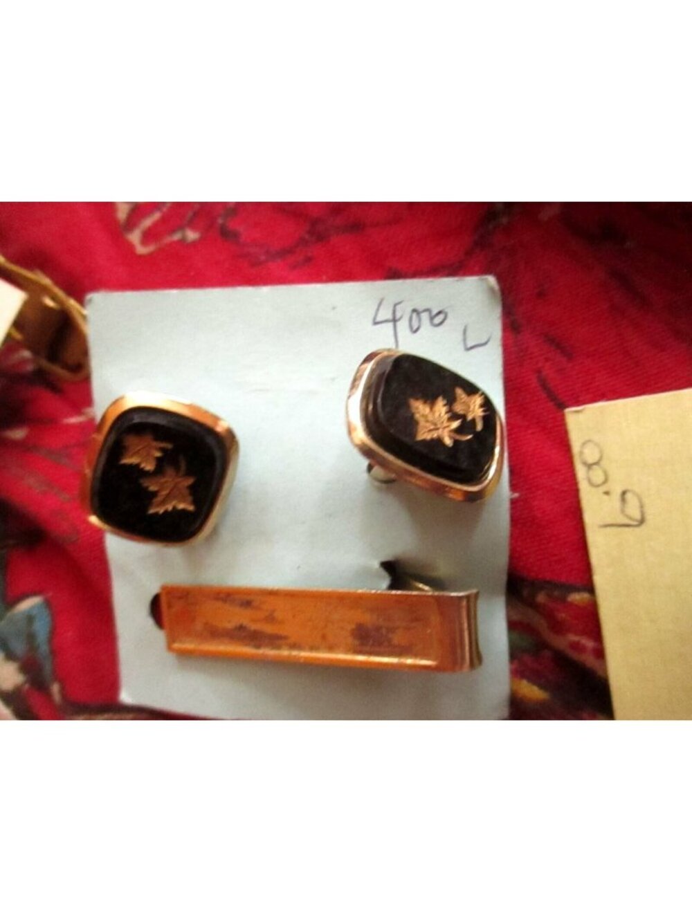 Vintage Mens Cufflink Collection Lot 5 sets Various Designs & Materials